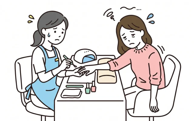 長時間のネイル施術を快適にしたい